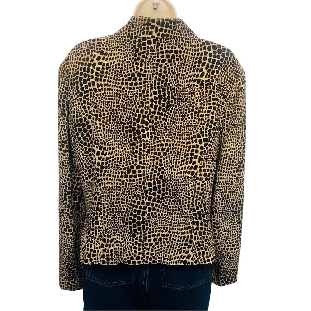 Allison Taylor Animal Print Silk Jacket - Picture 2 of 16